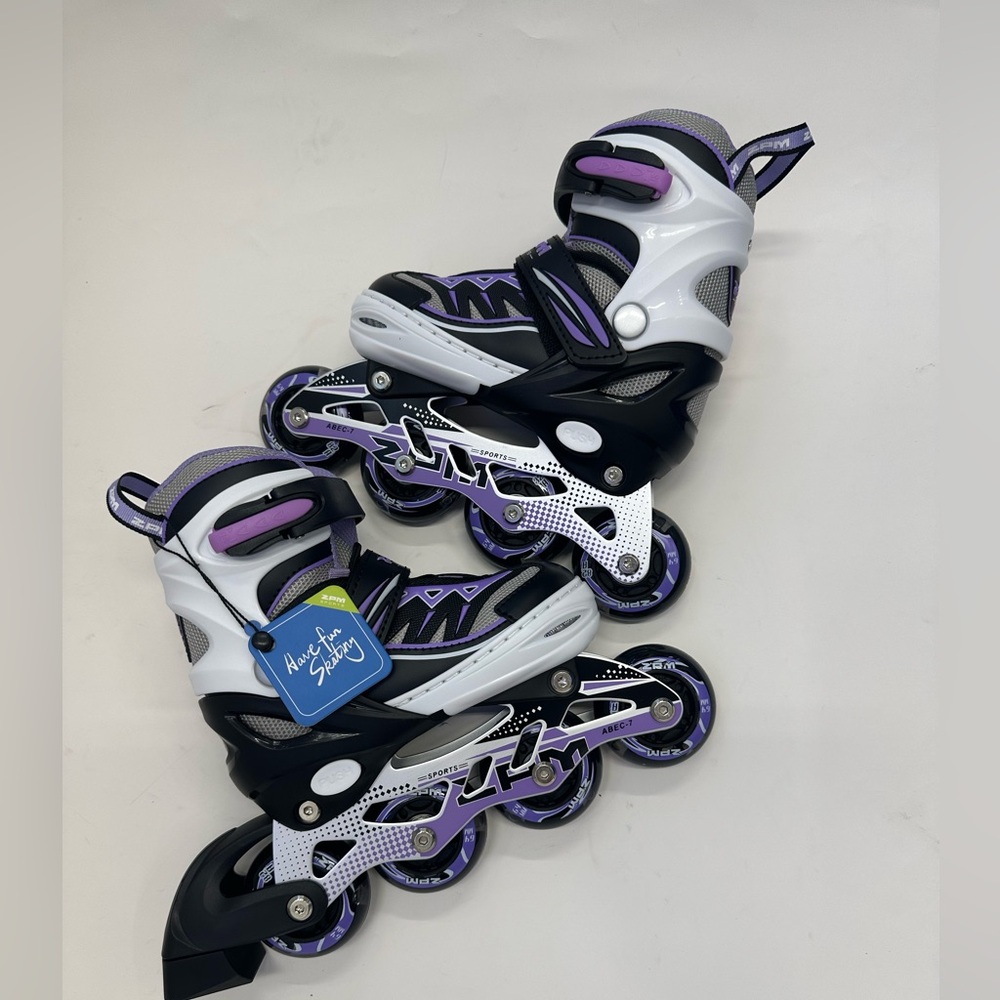 Adjustable Inline Skates for Kids & Teens – 4 Wheel Roller Blades with Brake
